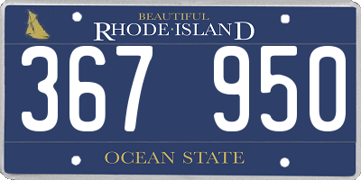 RI license plate 367950
