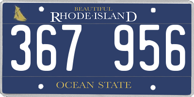 RI license plate 367956