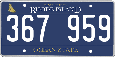 RI license plate 367959