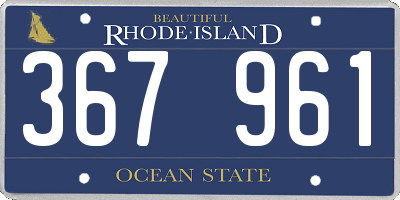 RI license plate 367961