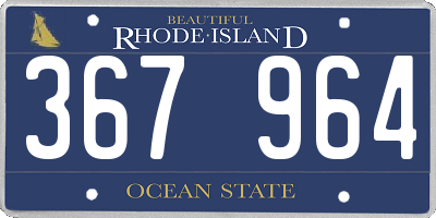 RI license plate 367964
