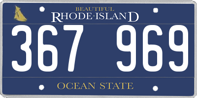 RI license plate 367969