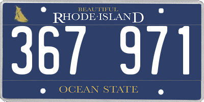 RI license plate 367971