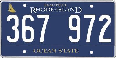 RI license plate 367972