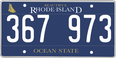 RI license plate 367973