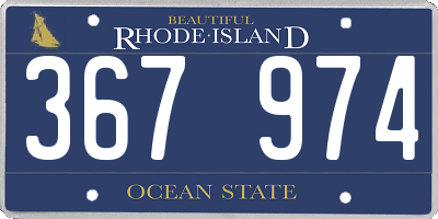 RI license plate 367974