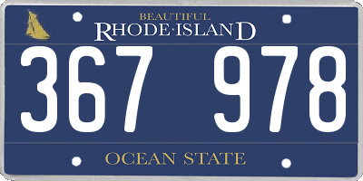 RI license plate 367978