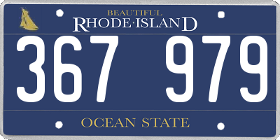 RI license plate 367979