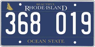 RI license plate 368019
