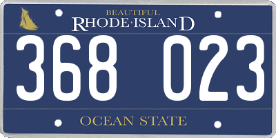 RI license plate 368023