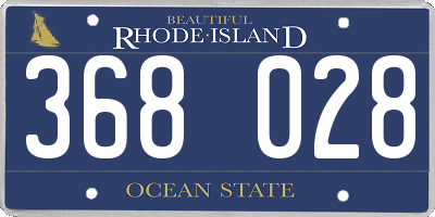 RI license plate 368028