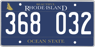 RI license plate 368032