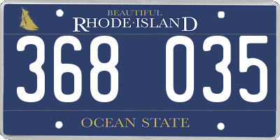 RI license plate 368035
