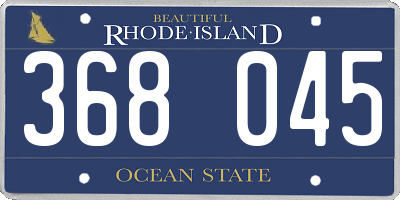 RI license plate 368045