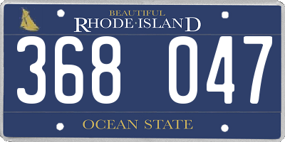 RI license plate 368047