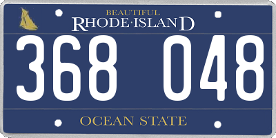 RI license plate 368048