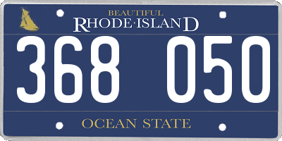 RI license plate 368050