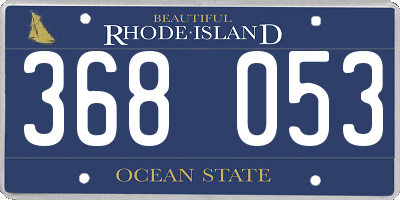RI license plate 368053