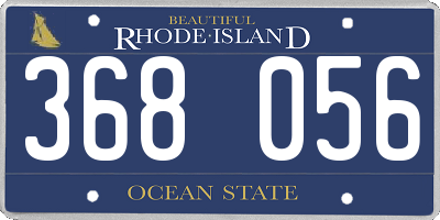 RI license plate 368056