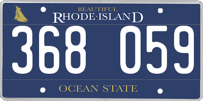 RI license plate 368059