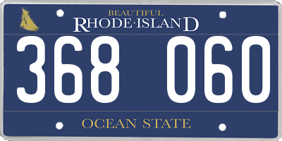 RI license plate 368060