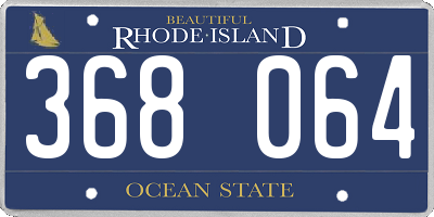 RI license plate 368064