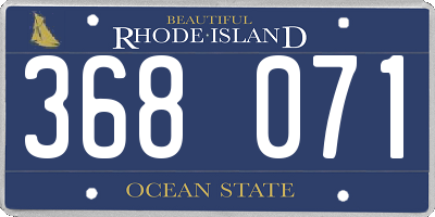 RI license plate 368071