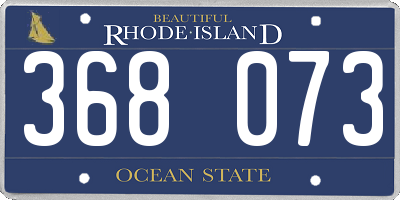 RI license plate 368073