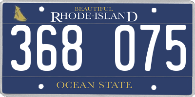 RI license plate 368075