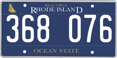 RI license plate 368076