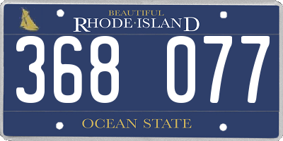 RI license plate 368077