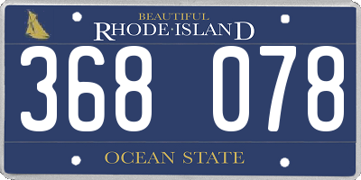 RI license plate 368078