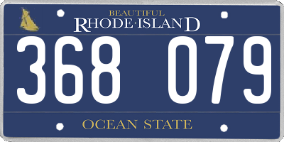 RI license plate 368079