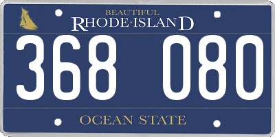 RI license plate 368080