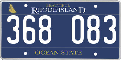 RI license plate 368083