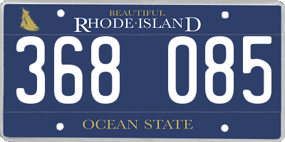 RI license plate 368085