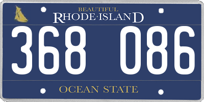 RI license plate 368086