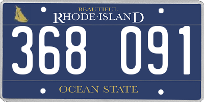RI license plate 368091