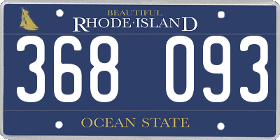 RI license plate 368093