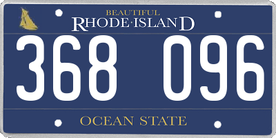 RI license plate 368096