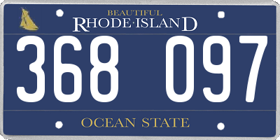 RI license plate 368097