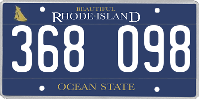 RI license plate 368098