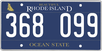 RI license plate 368099