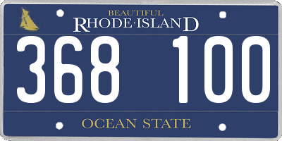 RI license plate 368100