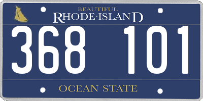 RI license plate 368101