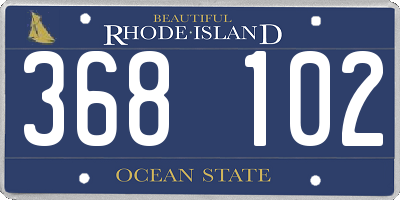 RI license plate 368102