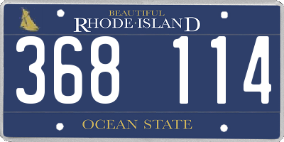 RI license plate 368114