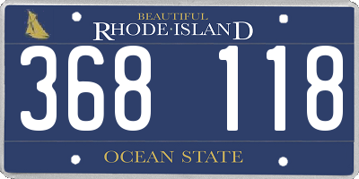 RI license plate 368118