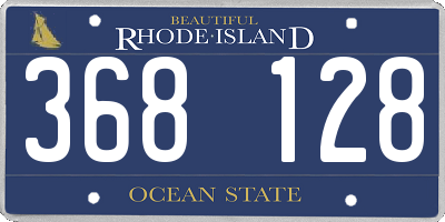 RI license plate 368128