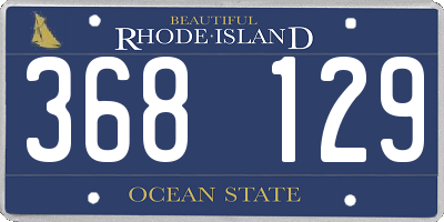RI license plate 368129
